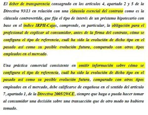 IRPH: Europa dice que los afectados podrán reclamar 1 Extracto del Informe de la Comisión Europea en la cuestión prejudicial planteada por el JPI 38 de Barcelona, C-125-18, sobre el IRPH.
