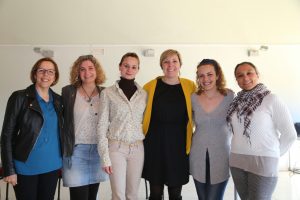 De izq. a derecha: Elena Galán Jurado (Concejala de Educación y Cultura de Benalmádena), Margarita Hidalgo (vicepresidenta de Asufin), Beatriz Olmedo Rodríguez (Concejala de Benalmádena), Patricia Suárez (Patrona de Finsalud), Encarni Cortés (Concejala de Benalmádena), Maribel Santiago Otero (Oficina de Rescate Ciudadano).