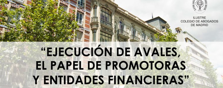 Curso ICAM: EJECUCIÓN DE AVALES, EL PAPEL DE PROMOTORAS Y ENTIDADES FINANCIERAS