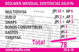 ASUFIN SENTENCIAS RESUMEN JUNIO 2018