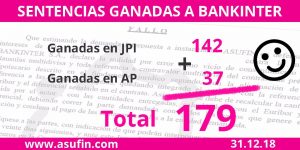 sentencias ganadas a Bankinter por ASUFIN