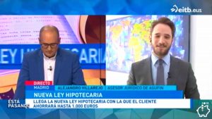 ASUFIN en EITB sobre nueva Ley De Crédito Hipotecario