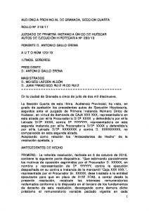A 190705 CAIXABANK AP4 GRANADA REVOCA A161006 JPI01 HUESCAR EJECUCION HIPOTECARIA VENCIMIENTO ANTICIPADO PART SIN pdf