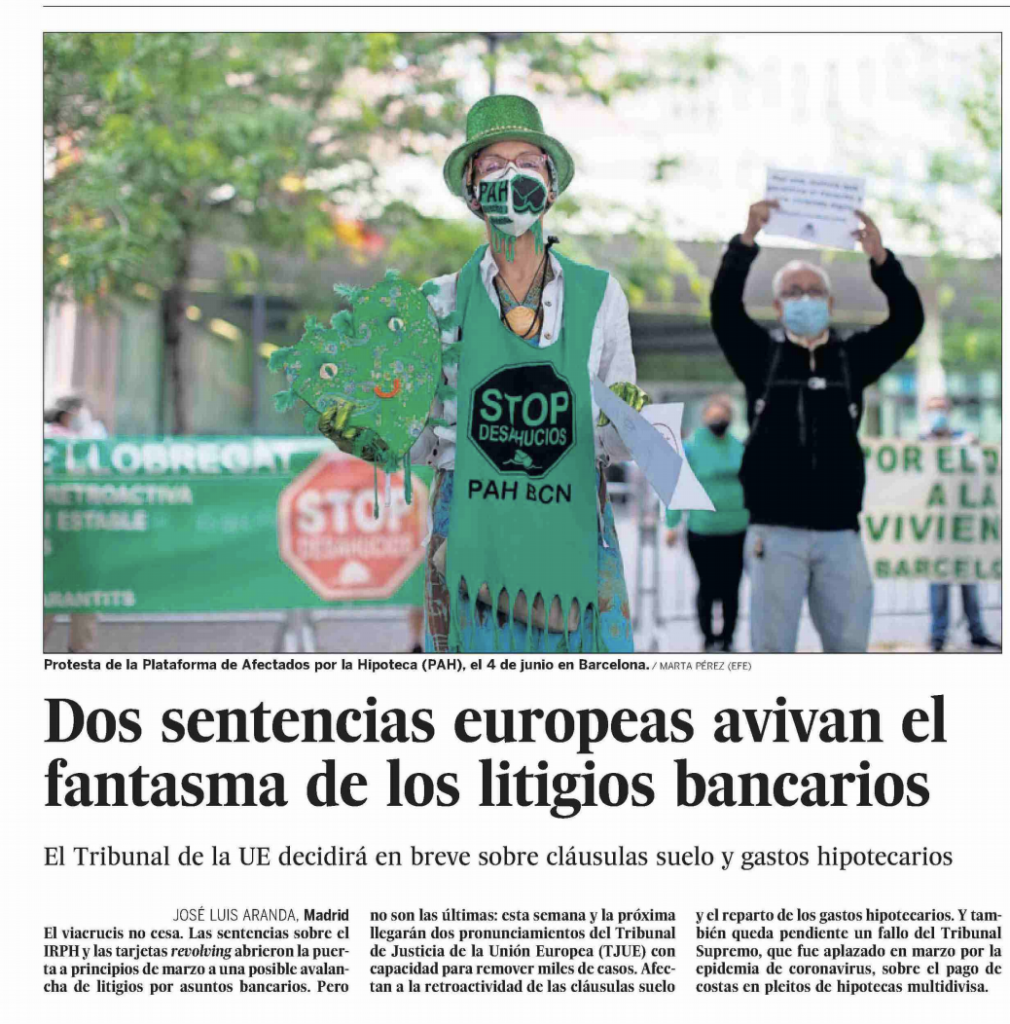 El País| Costas judiciales, gastos y cláusulas suelo: las sentencias pendientes sobre hipotecas