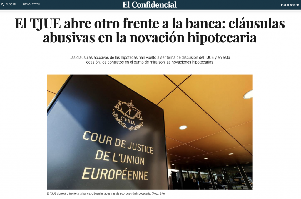 El TJUE abre otro frente a la banca: cláusulas abusivas en la novación hipotecaria