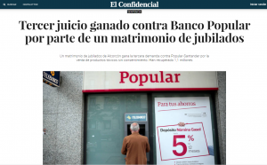 ASUFIN EN LOS MEDIOS|UNA PAREJA DE ASOCIADOS RECUPERA 800.000€ INVERTIDOS EN PREFERENTES