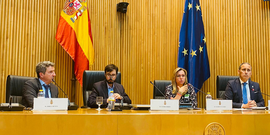 Patricia Suárez en la jornada parlamentaria sobre retos del sector bancario